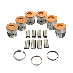 6.7C Choate Pistons w/rings 2007.5-2018 Coated, Flycut Set