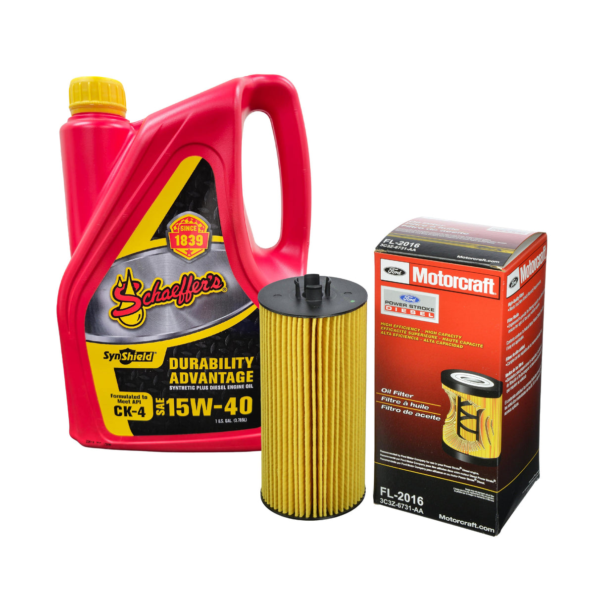 Schaeffer's 15W-40 Oil Change in a Box for 6.4L Powerstroke