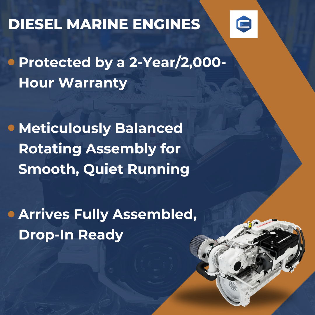 6BTA (5.9L) Marine Full Running Diesel Crate Engine Choate Performance