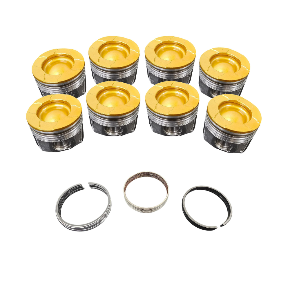 6.6 LBZ/LMM Choate Pistons w/rings 2006-2010 Coated, Flycut, Delipped Set