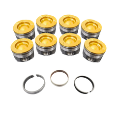6.6 LBZ/LMM Choate Pistons w/rings 2006-2010 Coated, Flycut, Delipped Set